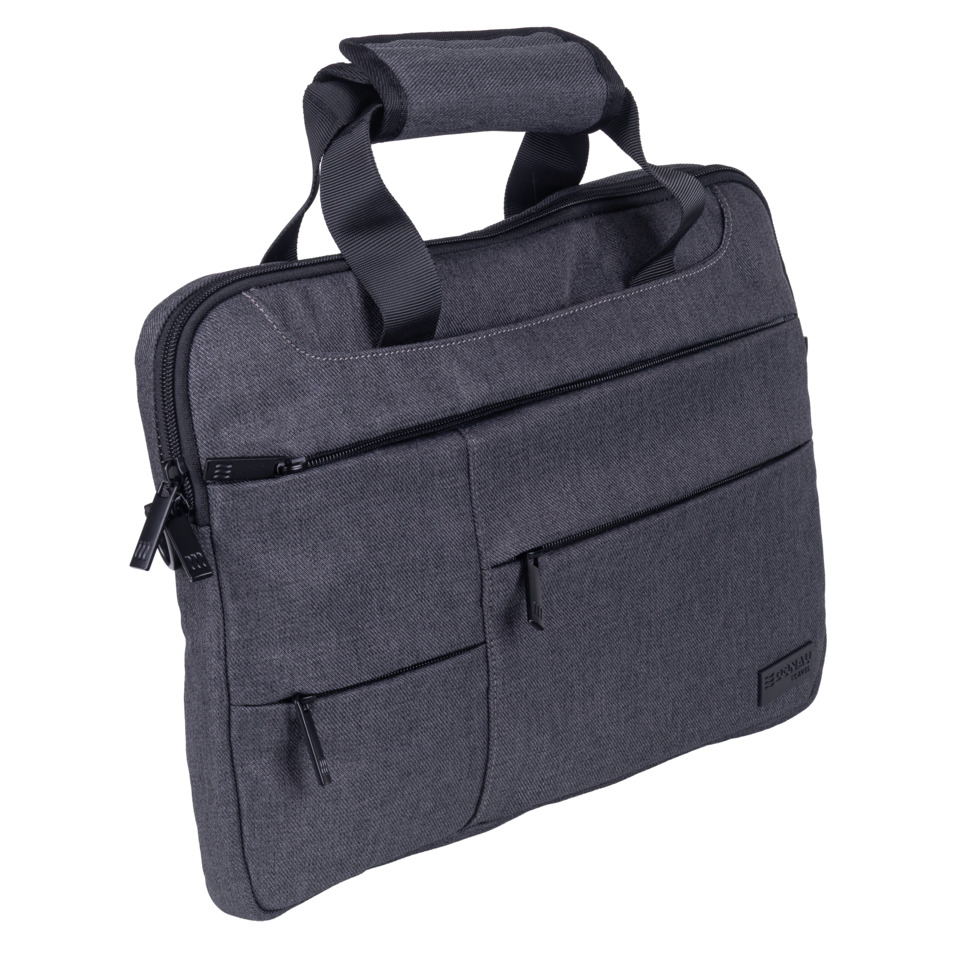 Laptop-Tasche, Brieftasche, Seitentaschen, Grau, Tragetasche