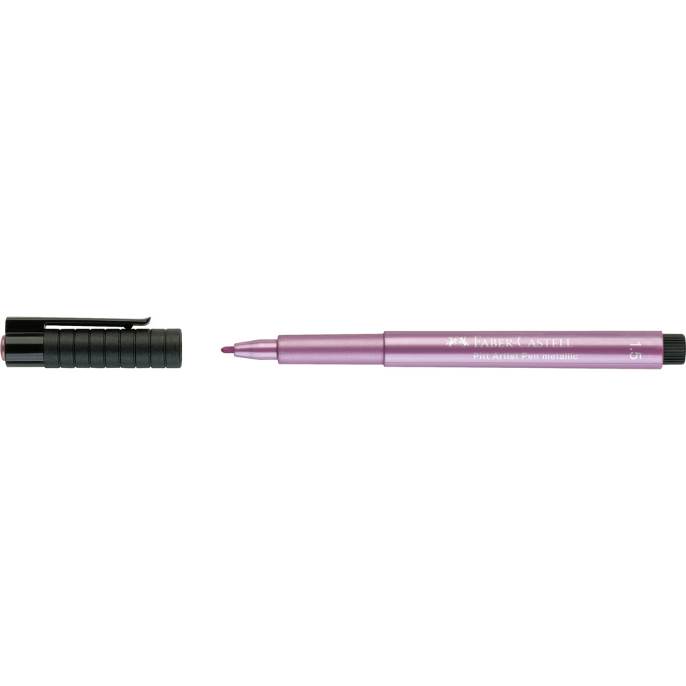Pill Artist Pen, Metallisch Pink, Marker Stift, Feiner Spitz, Faber-Castell