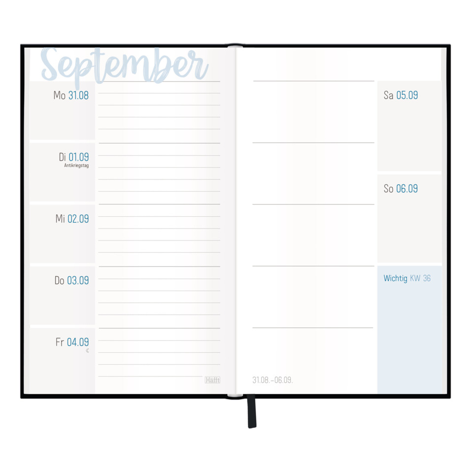 agenda, notebook, calendar, offene broschüre, wochenplan