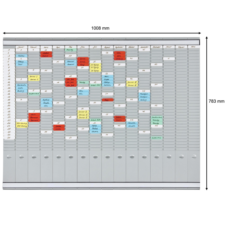 Terminplaner, Kfz-Planer, Tafel, Kalender, Beschriftungssystem