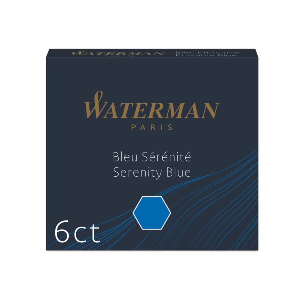serenity blue, blaue farbe, Sechseck-Symbol, 6 ct, Waterman Paris