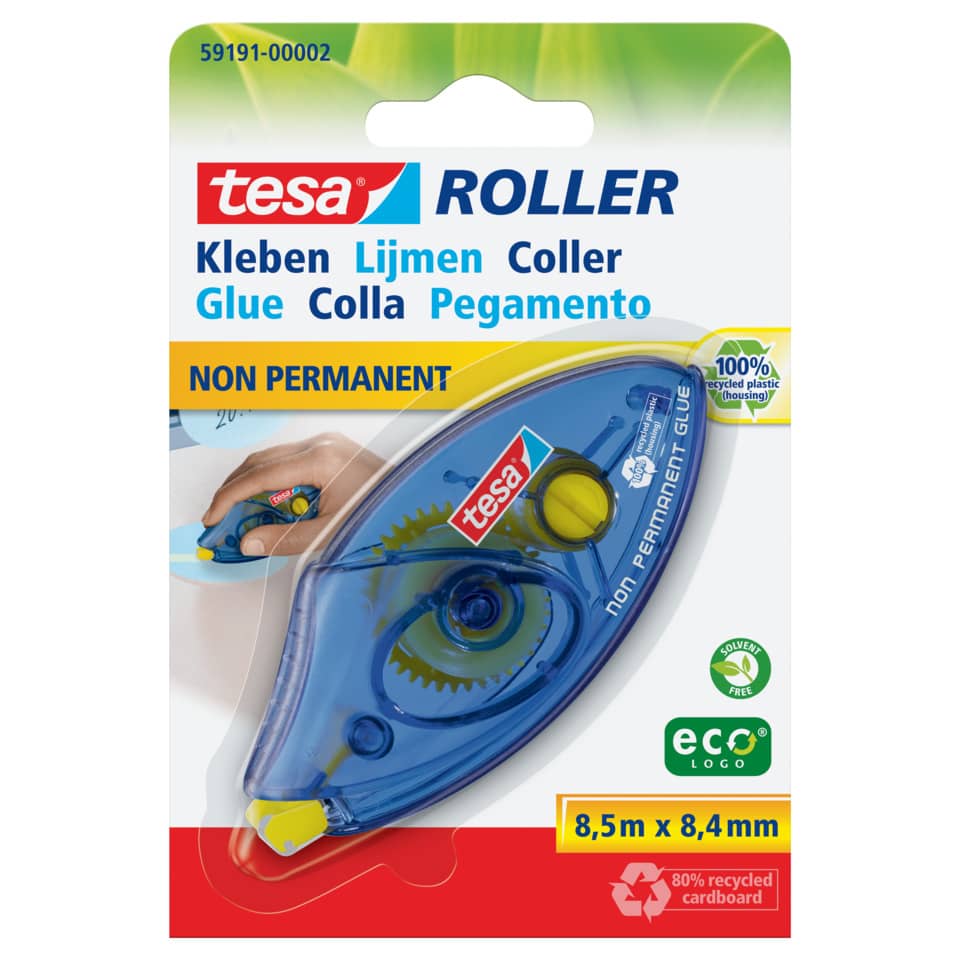 Kleberoller Non Permanent ecoLogo®, 8,5mx8,4mm, ablösbar TESA 59191-00002-00