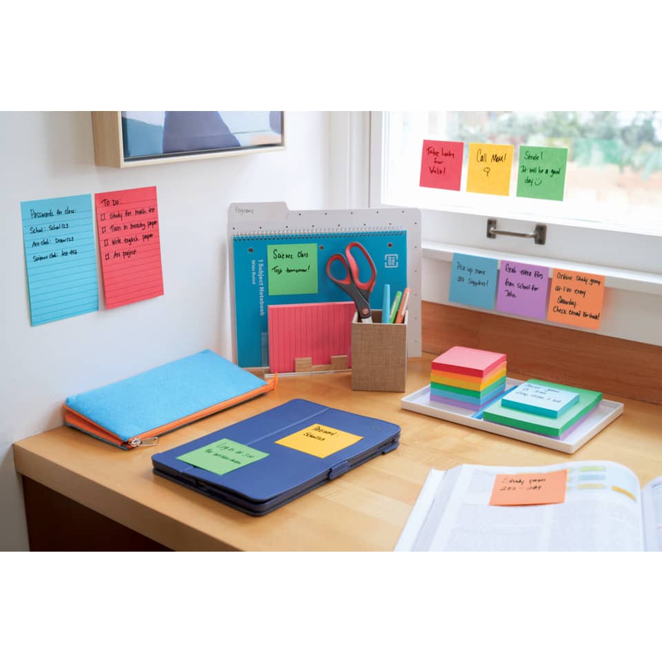 Post-it, Notizzettel, Bunt, Schreibtisch- Organizer, Notizblock