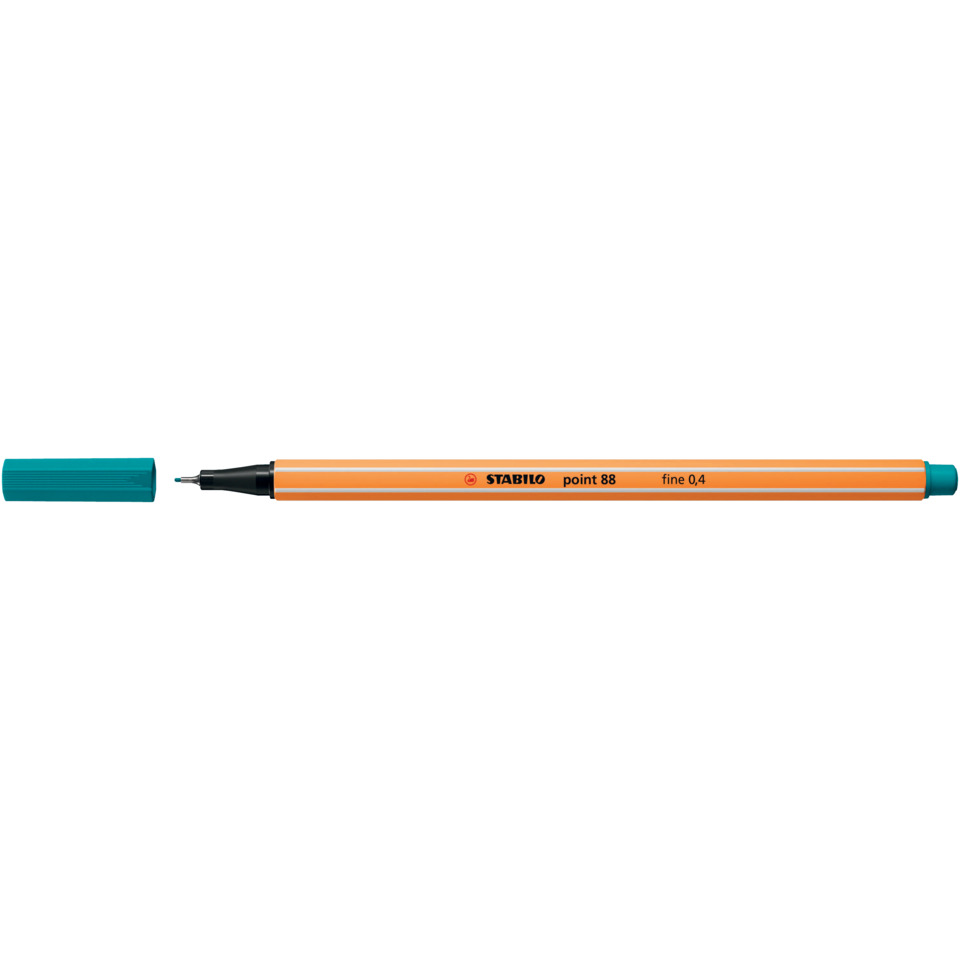 Marker, Markerstift, Feinspitze, Orangener Körper, Stabilo