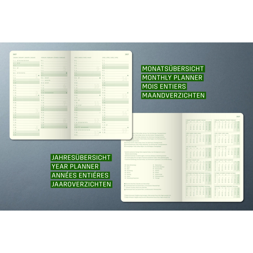 Monatsübersicht, Jahresplaner, Kalender, Planer, Jahresverzicht