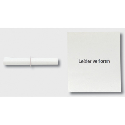 Röllchenlose "Leider verloren", 500 Stück, weiß WOLF & APPENZELLER 200500