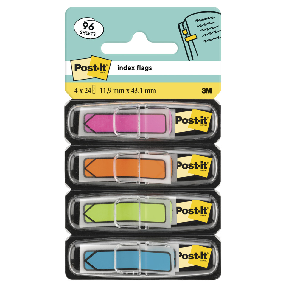 Post-it, Index Flags, Notizzettel, Marker, Schiebeclip