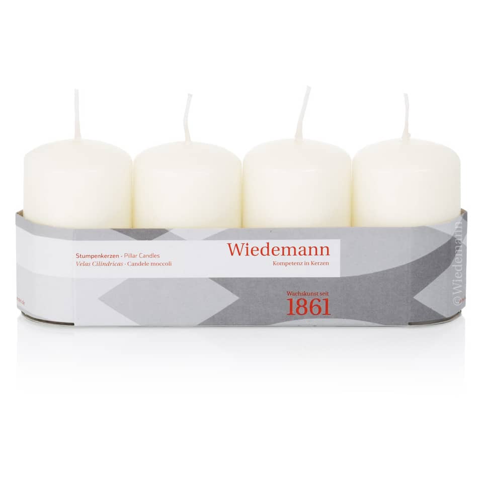 Stumpenkerzen, Pillar Candles, Kerzenpaket, weiße Kerzen, Rundkerzen
