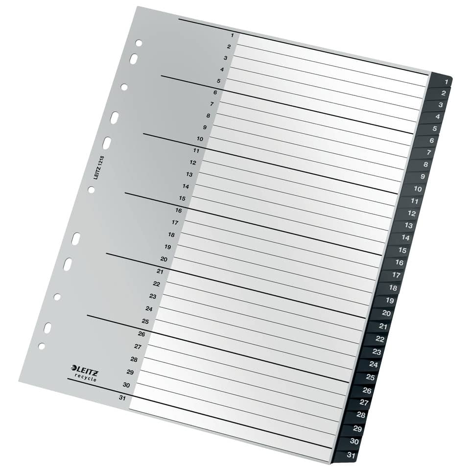 Indexkarte, Trennblätter, Ablagesystem, Beschriftungstabs, Leitz Recycle