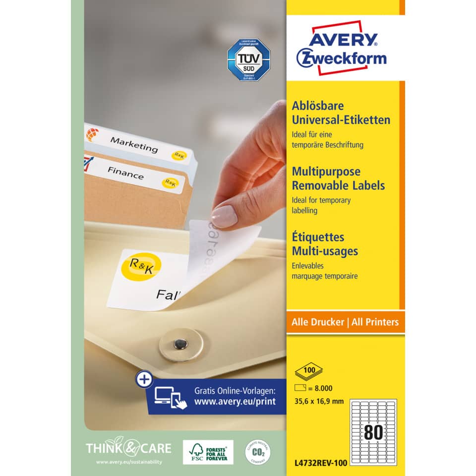 Etiketten, Labels, Entnahmetiketten, Multifunktionsaufkleber, Druckeretiketten