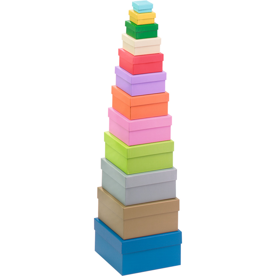 Bausteine, Stapelboxen, Kinderbausteine, Holz/Plattenfarben, Stapelturm, Klemmbausteine, Bausatz, Kastenschachtel, Pastellfarben, Stapelsystem