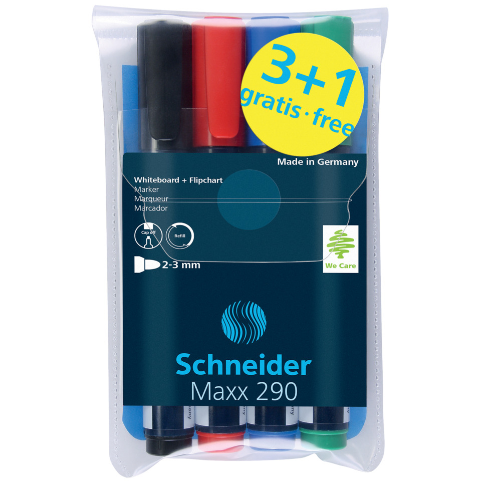 Whiteboard-Marker, Markerensatz, Filzstift, Schwarz/Rot/Blau/Grün Marker, 2-3 mm Linienstärke