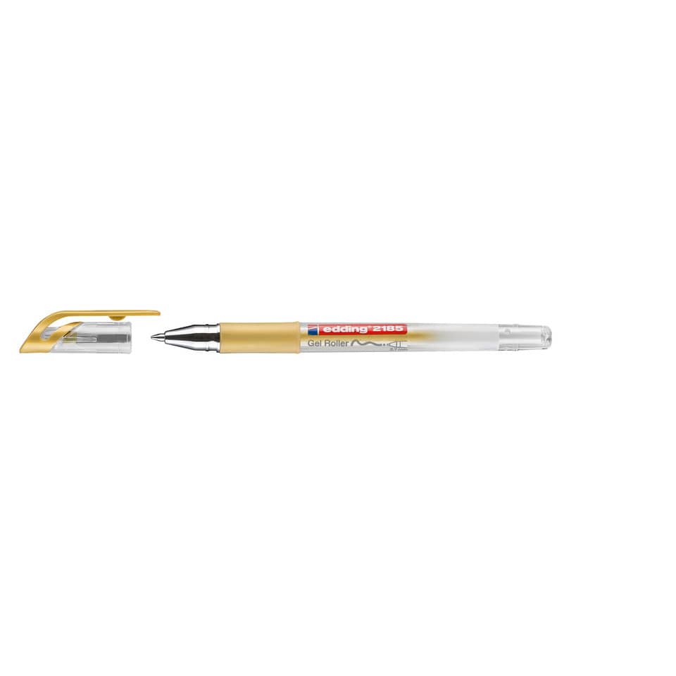 Gelstift, Rollerball, Goldfarbene Hülle, Gelschreiber, Feinspitze