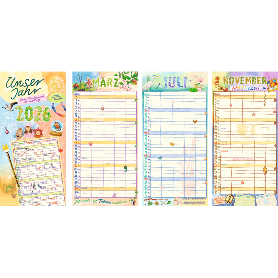 Kalender, Jahrplan, Monatsplan, Schulkalender, Wandkalender