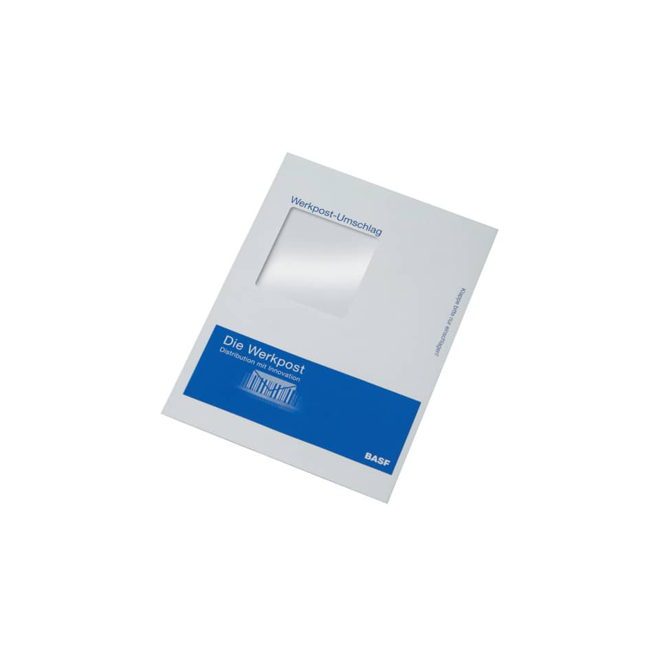 Werkpost-Umschlag, Umschlag, Papierumschlag, DIN A4, Beschriftung