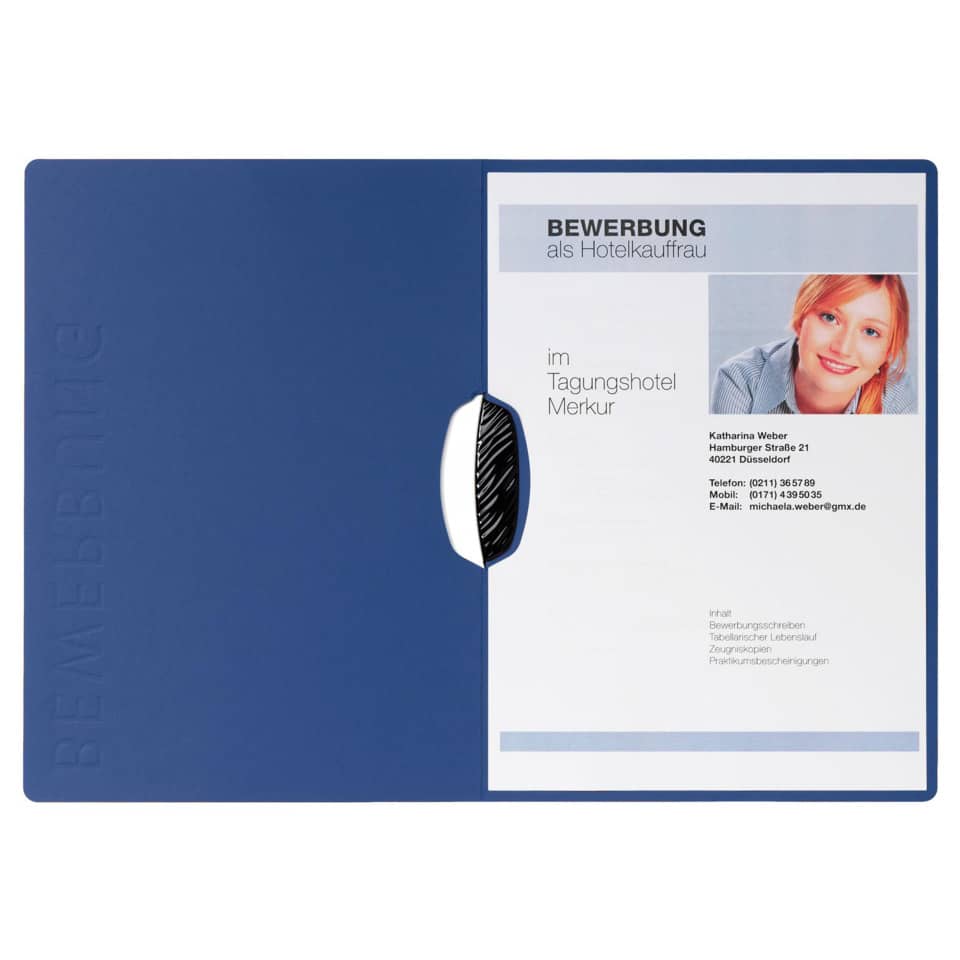  Ordner,  Präsentationsordner,  blauer Ordner,  Ringordner,  Innenkarte