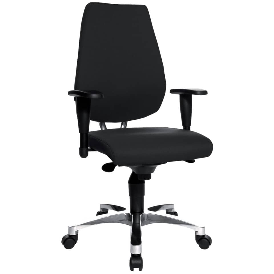  Bürostuhl, drehbar, schwarz, höhenverstellbar, rollenbasis