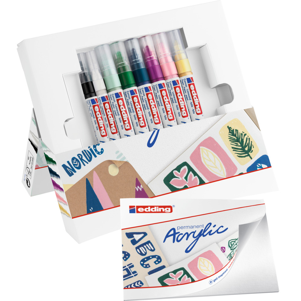 Acrylfarben, Marker, Set, Palette, Kunstbox, Acrylicfarben, Marker-Set, Kunstbedarf, Farbmarker, Boxen-Set