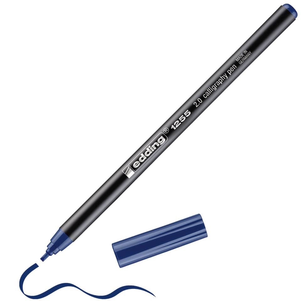 Kalligrafie-Stift, Marker-Stift, Blauer Deckel, Tintenstift, Kugelschreiber-Stil