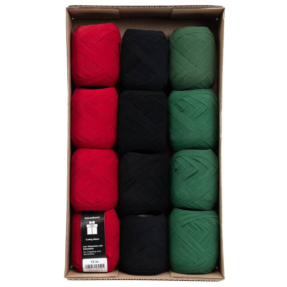 Gar knitting yarn, Rotes Garn, Schwarzes Garn, Grünes Garn, Boxenset