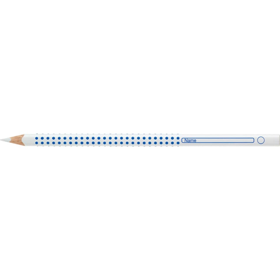 Bleistift, Bleistift mit Muster, Blau gepunktet, Schwarzweiß, Radiergummi nicht sichtbar