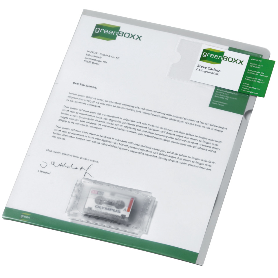 briefcase, document folder, letterhead, greenBoxx, card holder