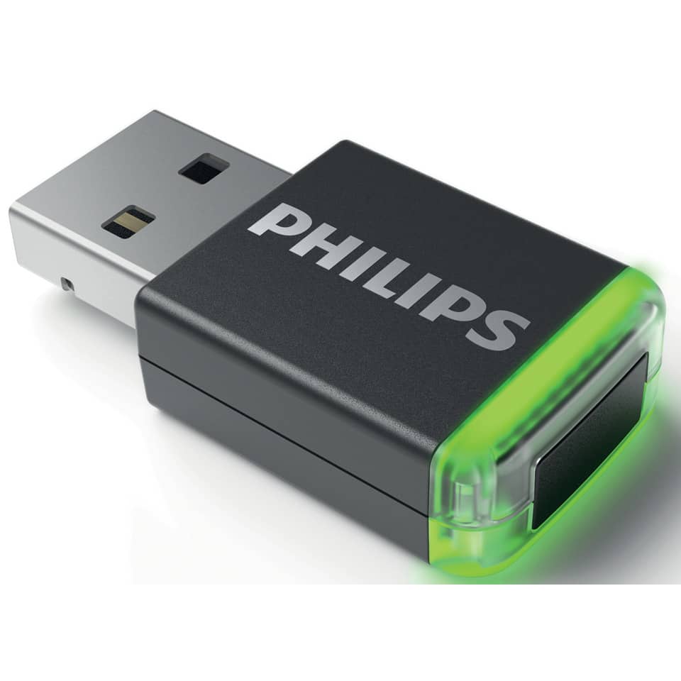 USB Adapter, USB 2.0, Grüne Akzente, Flash-Laufwerk, Philips