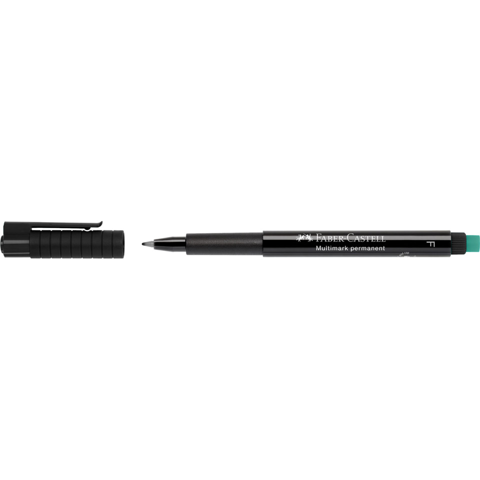 Multimarkstift, Permanentmarker, Feine Spitze, Schwarz, Kappe enthalten