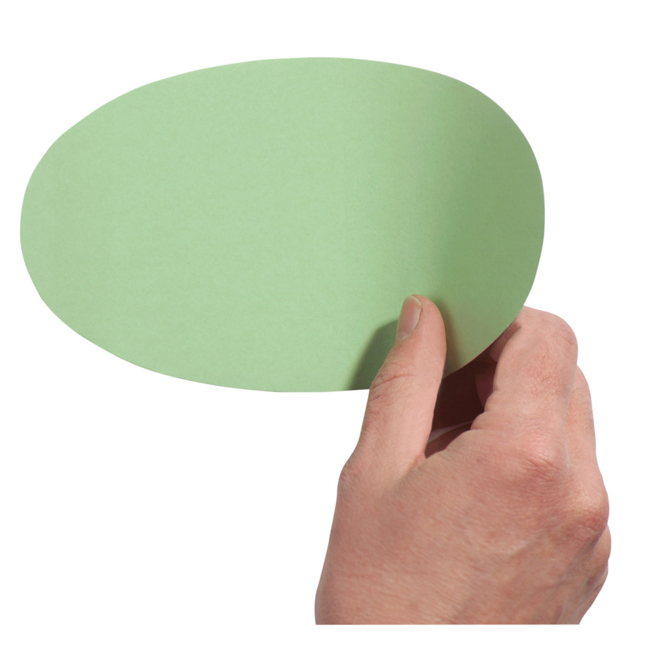 grün, pappe?, blatt?, hand, kreis?