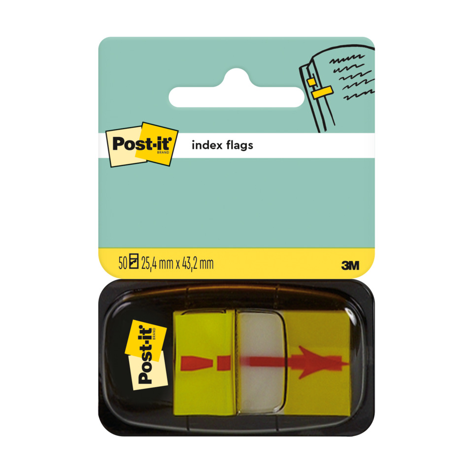 Index flags, Post-it, flags, gelb, Verpackung