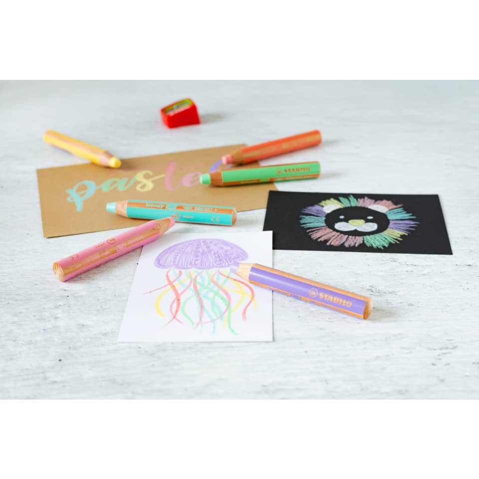 Kunstmarker, Pastellfarben, Kunstset, Kinderzeichnung, Tintenfischzeichnung