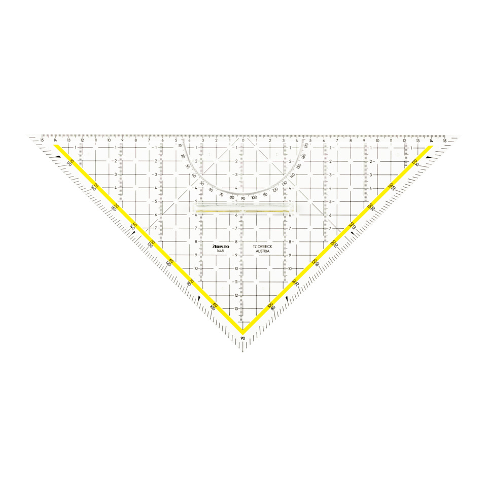 Geometrisches Lineal, Dreiecklineal, Profi-Lineal, Messwerkzeug, Markierungslinien