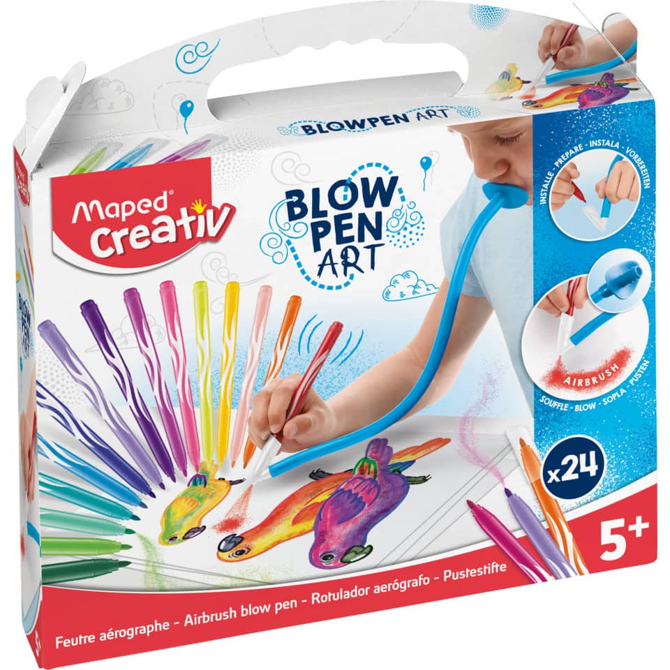 Airbrush-Stift, Blow-Pen, Kunstset, Farbstifte, 24 Teile