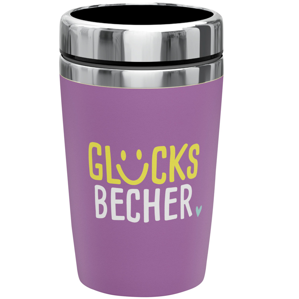 Becher, Tumbler, Kaffeebecher, Kunststoff, lila