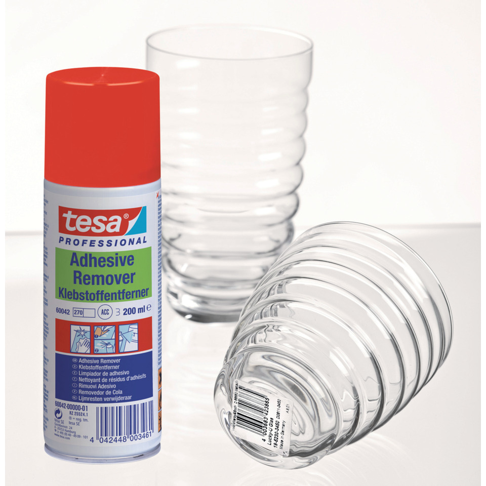 Klebstoffentferner, Adhesive Remover, Sprühdose, Glasreiniger, Tesa