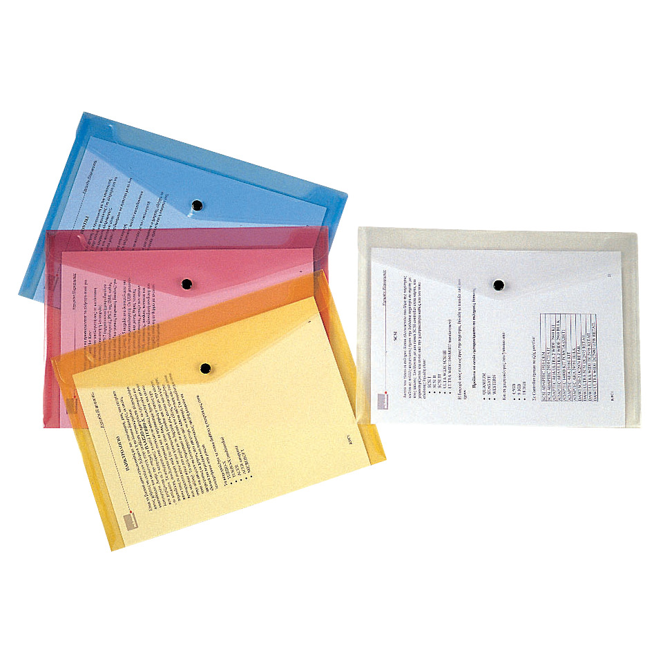 Ordner, Dokumentenordner, Kunststoff, transparente Folie, Drehverschluss,  Transparente Ordnerhüllen, bunte Dokumentenhüllen, mehrfarbige Aktenhäuptchen, Kunststofftaschen, Ablagedokumentenhüllen