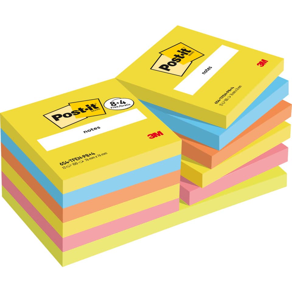 Post-it Zettel, Notizenblock, Notizblok, Haftnotizen, bunte Post-it