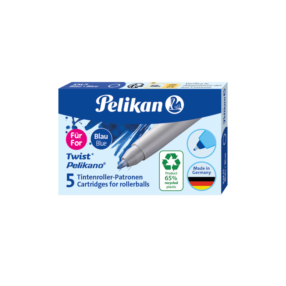 Tintenrollen, Patronen, Rollerball, Blau, Pelikan