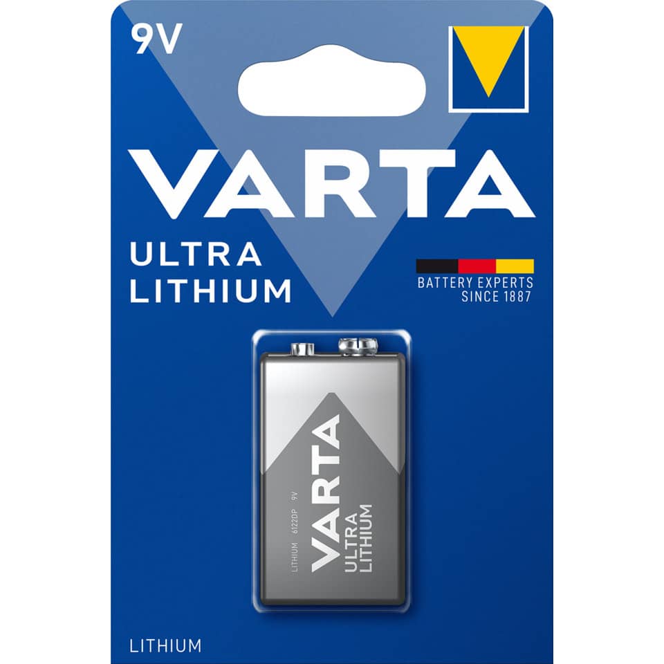 Lithium-Batterie, 9-Volt-Batterie, VARTA, Ultra, Blockbatterie