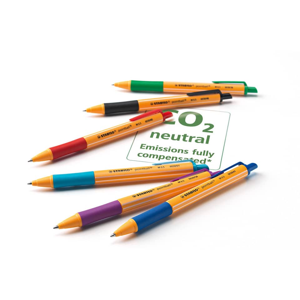 Kugelschreiber, Stifte, Marker, Buntstifte, O2 neutral Emissionsfrei