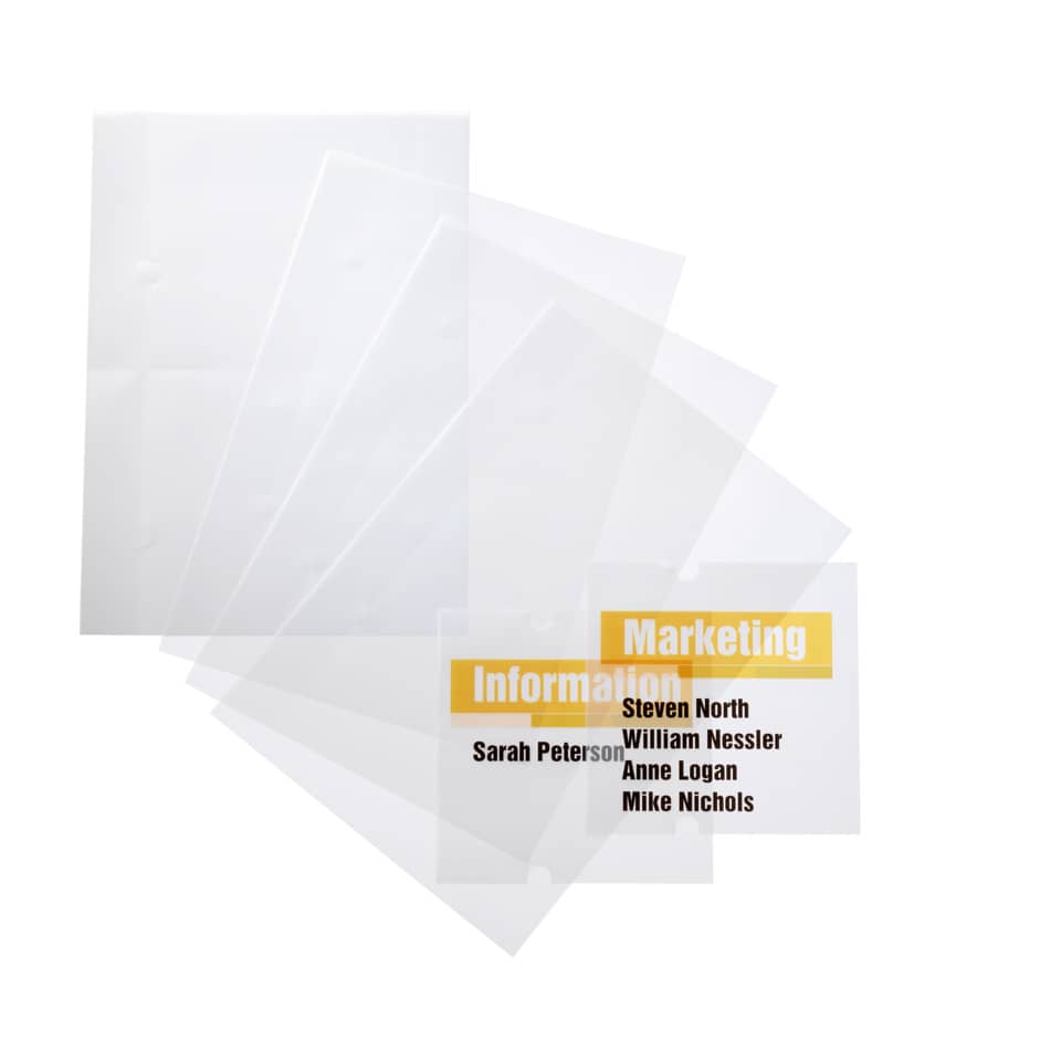 Ordner, Plastik, transparent, Blatt, Marketing-Information-Label