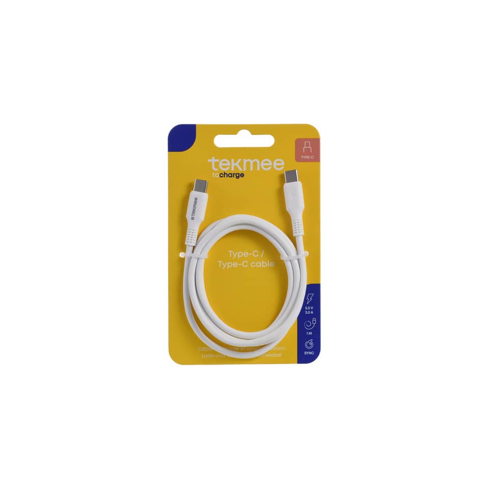 Type-C Kabel, USB-C, Ladekabel, Weiß, Kabelpaket