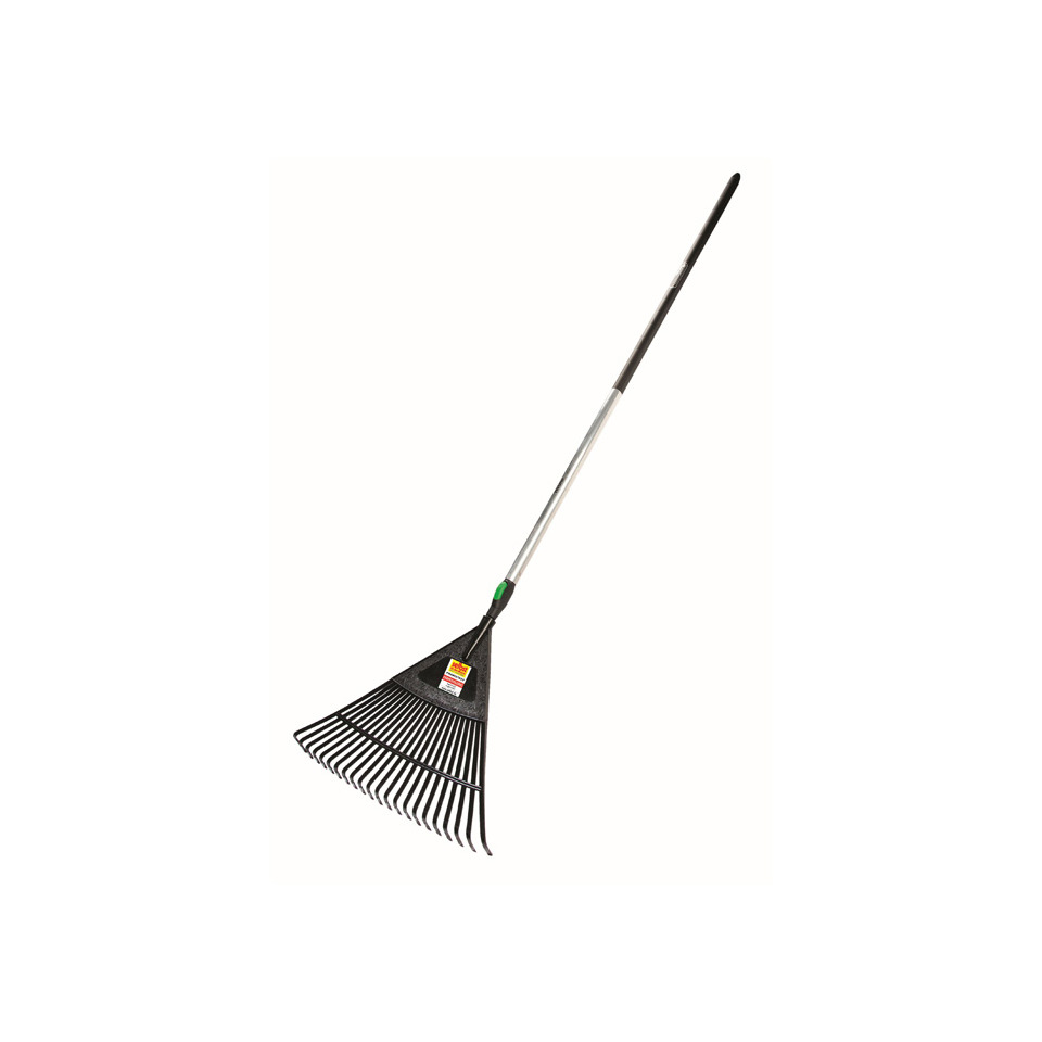 Rake, Gartenrechen, Stahlstiel, Schwarzer Griff, Zinkenkranz