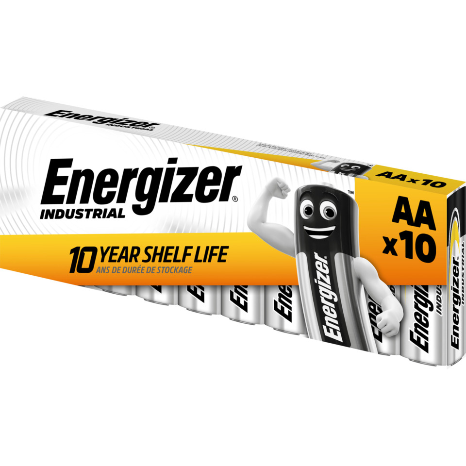 AA-Batterien, Industrielle Batterie, Alkaline, 10er-Pack, Energiespeicher