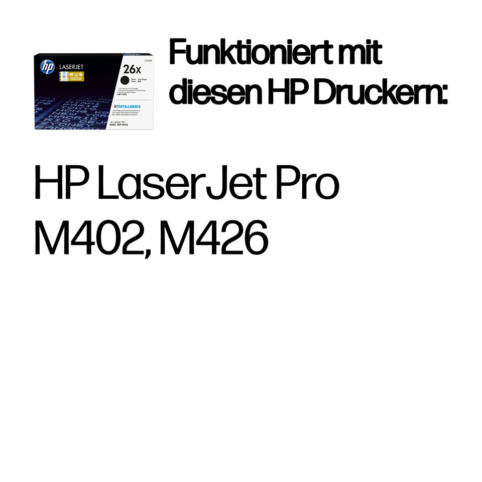 Druckerpatronen, LaserJet, M402, M426, HP-Leistung
