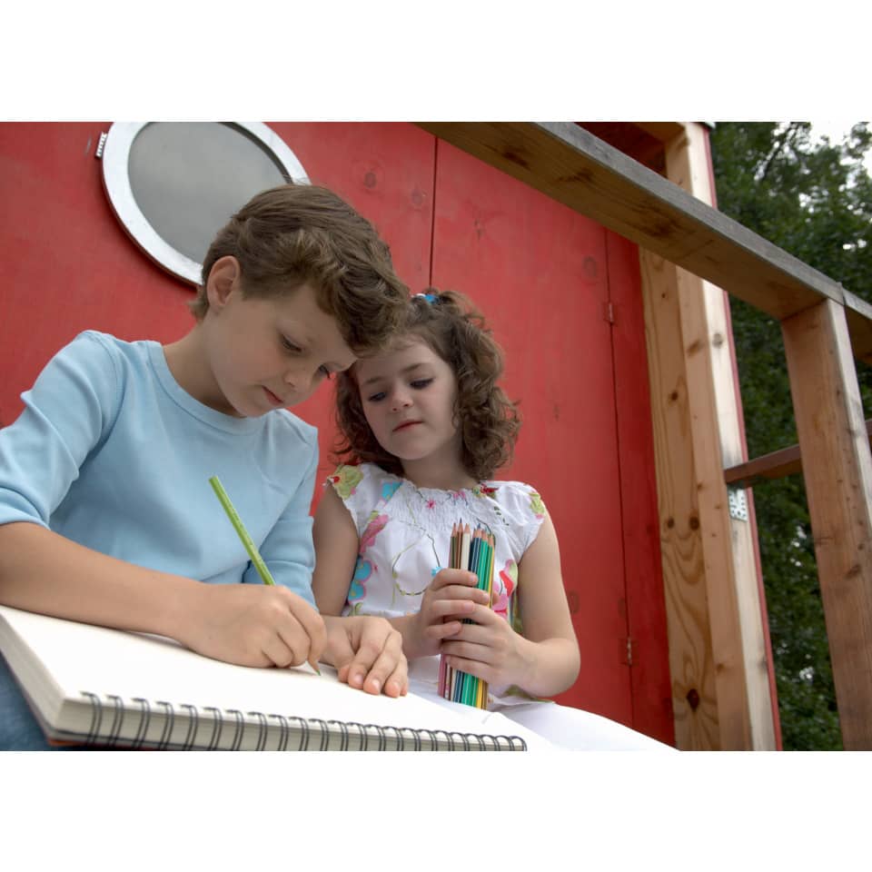 Kinder, Skizzenbuch, Buntstifte, Zeichnen, Outdoor