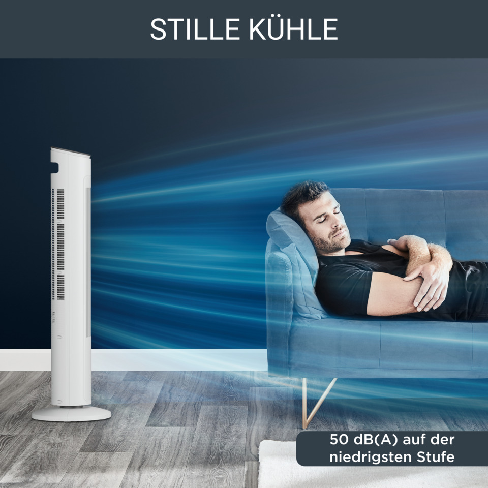Ventilator, Turmventilator, Luftstrom, Kühlung, Fernbedienung frei