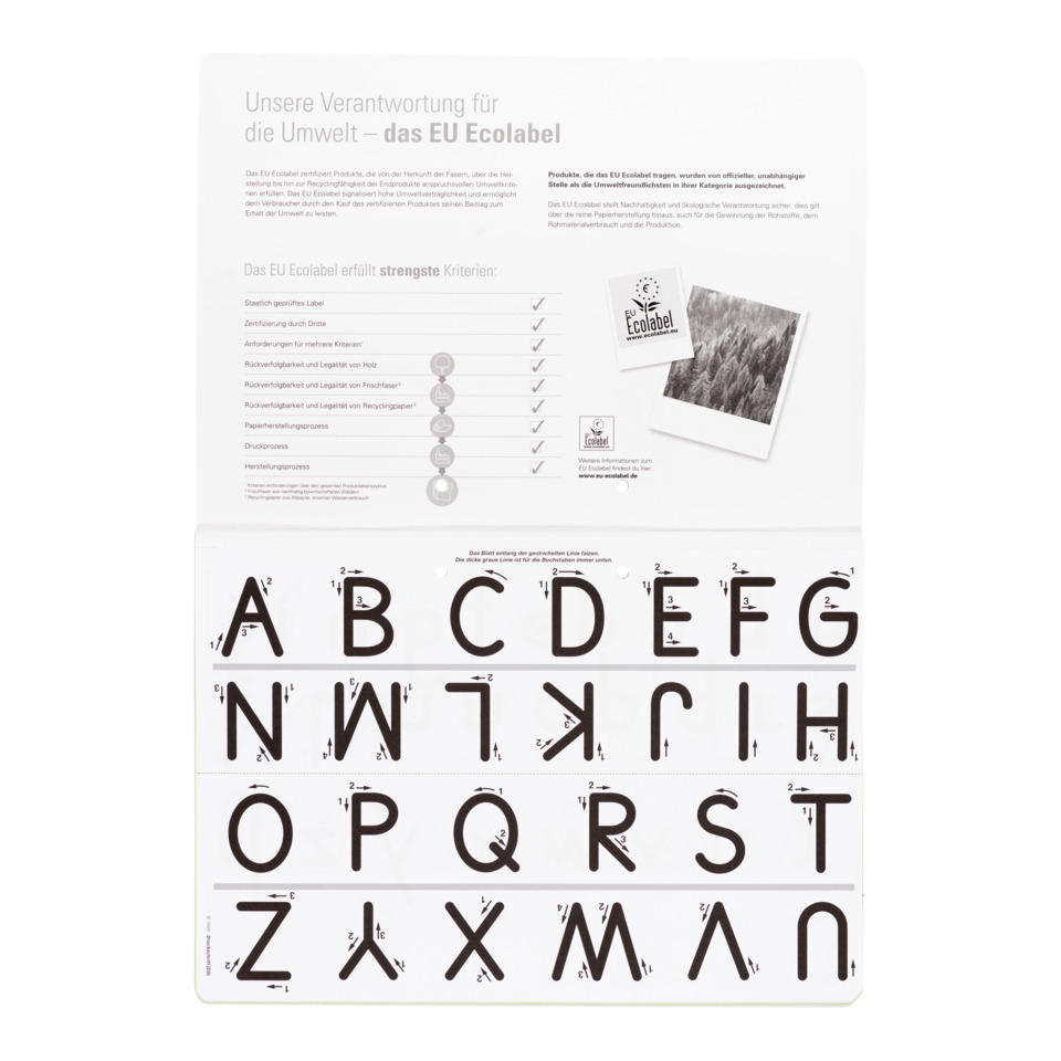 Alphabet, Buchstaben, Großbuchstaben, Lernposter, Stickersheet