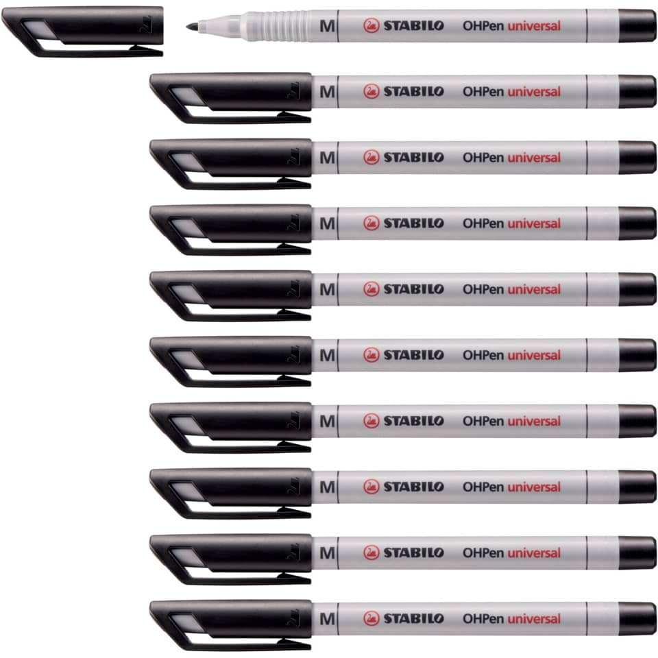 whiteboard marker, dry-erase marker, marker set, aluminium body, black cap