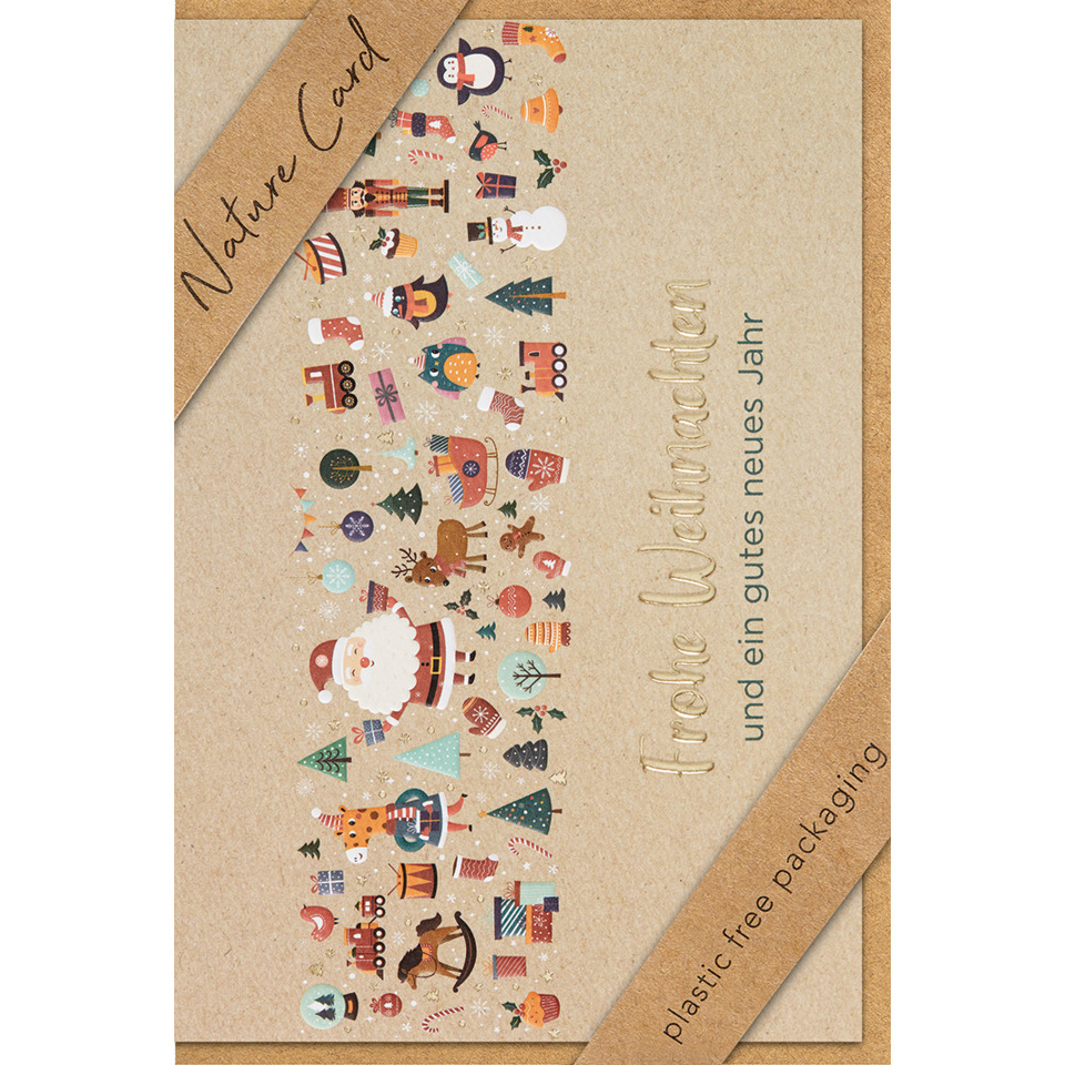 Naturkarten, Weihnachtskarten, Kartenmotiv, Kartonoptik, Kunstpapier